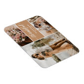 Thanks 結婚 You Photo Collage Brown マグネット (右側)