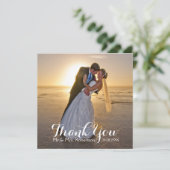 Thanks 結婚 You Photo Flat Square Card サンキューカード (スタンド正面)