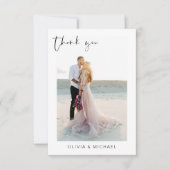 Thanks 結婚 You Photo Minimalistカード 招待状 (正面)