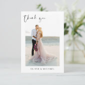 Thanks 結婚 You Photo Minimalistカード 招待状 (スタンド正面)