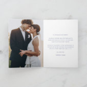 Thanks 結婚 You Photo Water colorフローラ サンキューカード (内部)