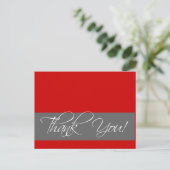 Thanks 結婚 You Postcard Red Gray ポストカード (スタンド正面)