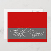 Thanks 結婚 You Postcard Red Gray ポストカード (正面/裏面)