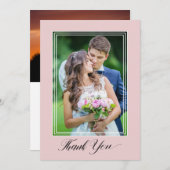 Thanks 結婚 You Script 2 Photo Pinkありがとう サンキューカード (正面/裏面)