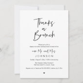Thanks a Brunch, ポストモダンな結婚式のお祝い 招待状 (正面)
