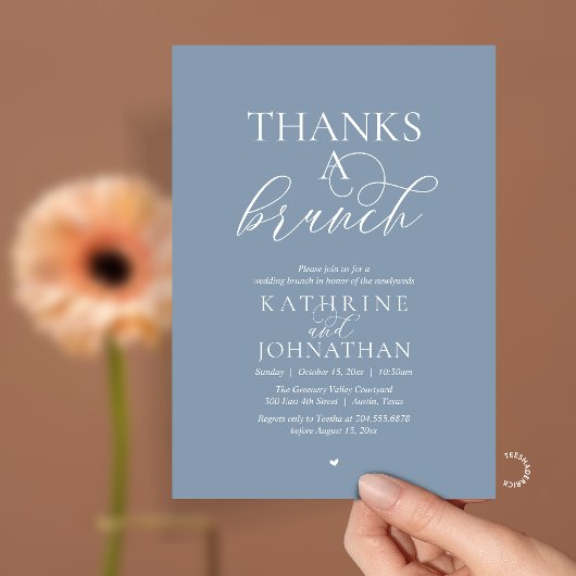 Thanks A Brunch 現代的クラシックウェディング 招待状