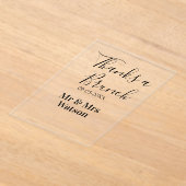 Thanks a brunch post wedding name date simple  アクリル招待状 (レイダウン)