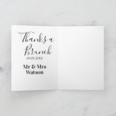 Thanks a brunch post wedding name date simple  カード (内部)