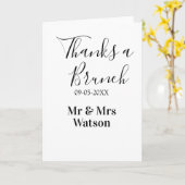 Thanks a brunch post wedding name date simple  カード (黄色い花)