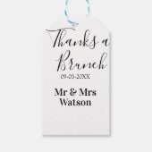 Thanks a brunch post wedding name date simple  ギフトタグ (正面)