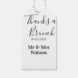 Thanks a brunch post wedding name date simple  ギフトタグ