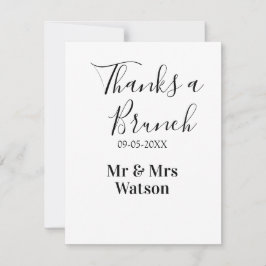 Thanks a brunch post wedding name date simple  ノートカード