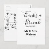 Thanks a brunch post wedding name date simple  ポストカード (正面/裏面)