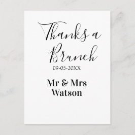 Thanks a brunch post wedding name date simple  ポストカード