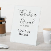 Thanks a brunch post wedding name date simple 台座サイン (インサイチュ)