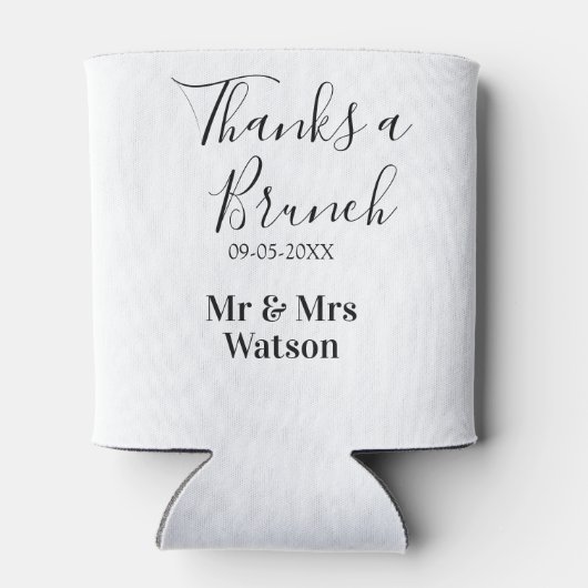 Thanks a brunch post wedding name date simple  缶クーラー (裏面)