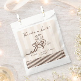 Thanks a Latte ベビー カフェ 手描き ベビーシャワー フェイバーバッグ