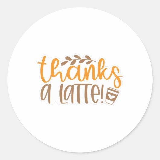 Thanks a Latte ラウンドシール (正面)