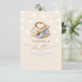 Thanks a Latte Coffee Themed Thank You サンキューカード (スタンド正面)