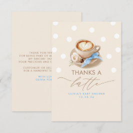 Thanks a Latte Coffee Themed Thank You サンキューカード