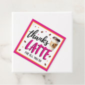 Thanks a Latte Pink Teacher Appreciation Gift フェイバータグ (インサイチュ)