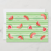 Thanks a Melon watercolor 1st birthday photo サンキューカード (裏面)