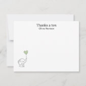 “Thanks a Ton” Thank You Note Card (裏面)