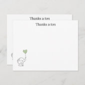 “Thanks a Ton” Thank You Note Card (正面/裏面)