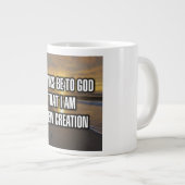 Thanks Be To God That I Am A New Creation Mug ジャンボコーヒーマグカップ (正面右)
