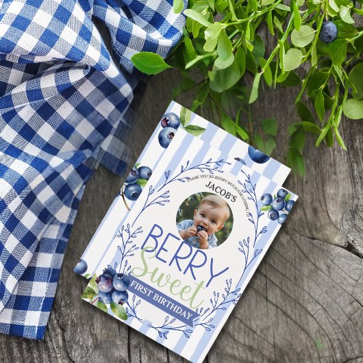 Thanks BERRY SWEET Flat Thank You Card サンキューカード