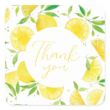 Thanks Citrus Lemon Baby Showerステッカー