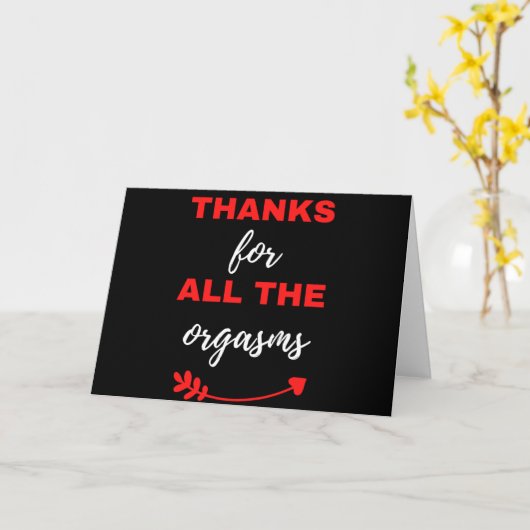 Thanks For All The Orgasms カード (黄色い花)