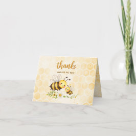 Thanks for Bee-ing You Bee Baby Shower サンキューカード