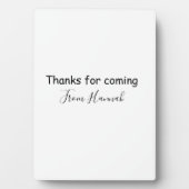 thanks for coming add name text message babyshower フォトプラーク (正面)