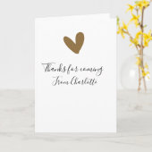 thanks for coming add name text message gold heart カード (黄色い花)