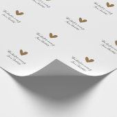 thanks for coming add name text message gold heart ラッピングペーパー (角)