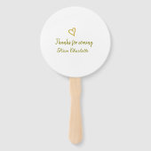 thanks for coming add name text message golden hea ハンドファン (正面)