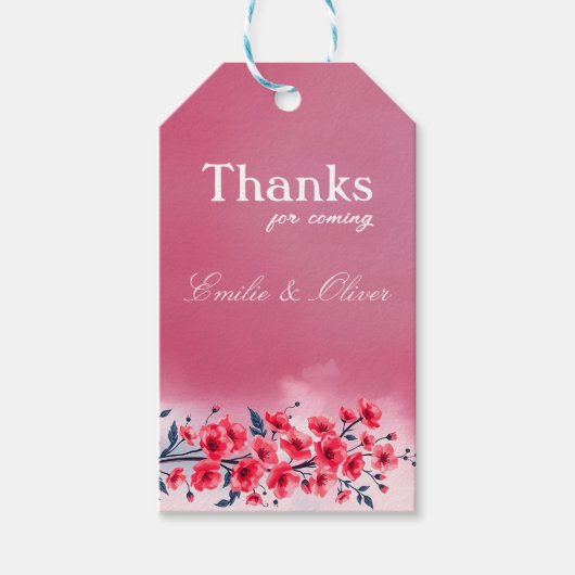 Thanks for coming and your name ギフトタグ (正面)