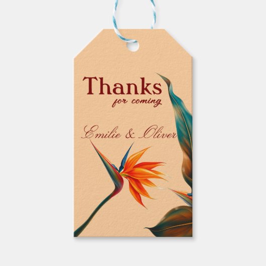 Thanks for coming and your name ギフトタグ (正面)