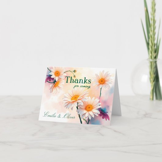 Thanks for coming and your name サンキューカード (正面)