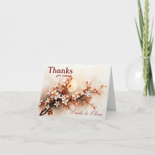 Thanks for coming and your name サンキューカード (正面)