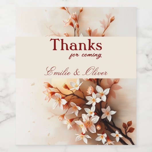 Thanks for coming and your name ワインラベル (シングルラベル)