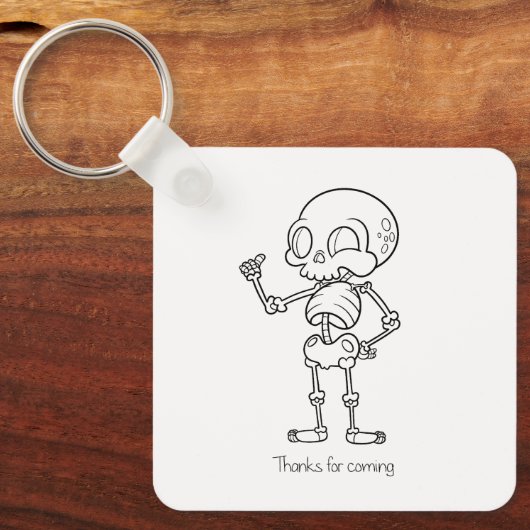 Thanks For coming skull キーホルダー (正面)