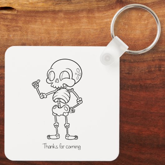 Thanks For coming skull キーホルダー (裏面)