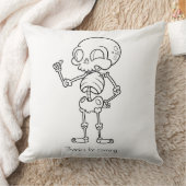 Thanks for coming skull クッション (ブランケット)