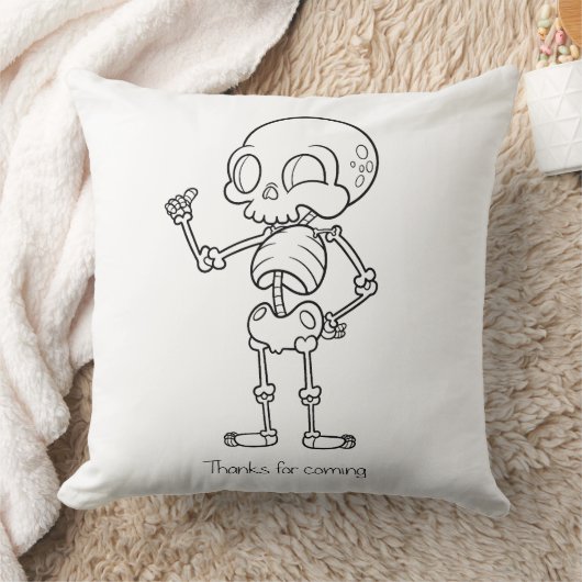 Thanks for coming skull クッション (ブランケット)