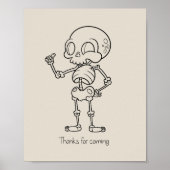 Thanks for coming skull ポスター (正面)