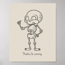 Thanks for coming skull ポスター