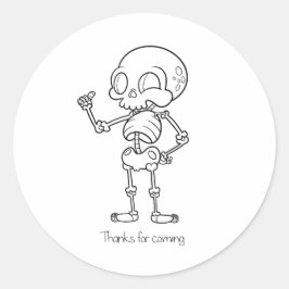 Thanks for coming skull ラウンドシール