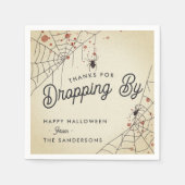 Thanks For Dropping By Halloween Party スタンダードカクテルナプキン (正面)